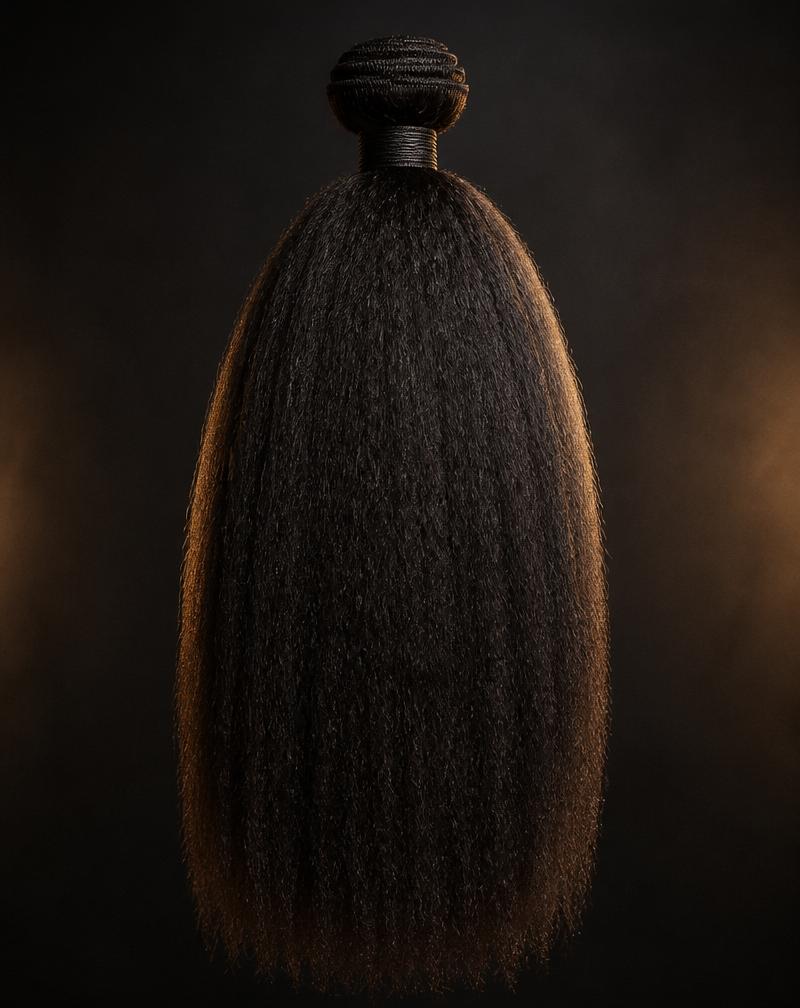 Kinky Straight Bundle — raw Indian hair